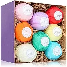 HanZá 8 bath bombs gift set ideas - Vegan gifts for women, moms, girls, teens - Gift Ideas - Add to bath bubbles, bath beads, bath pearls & flakes