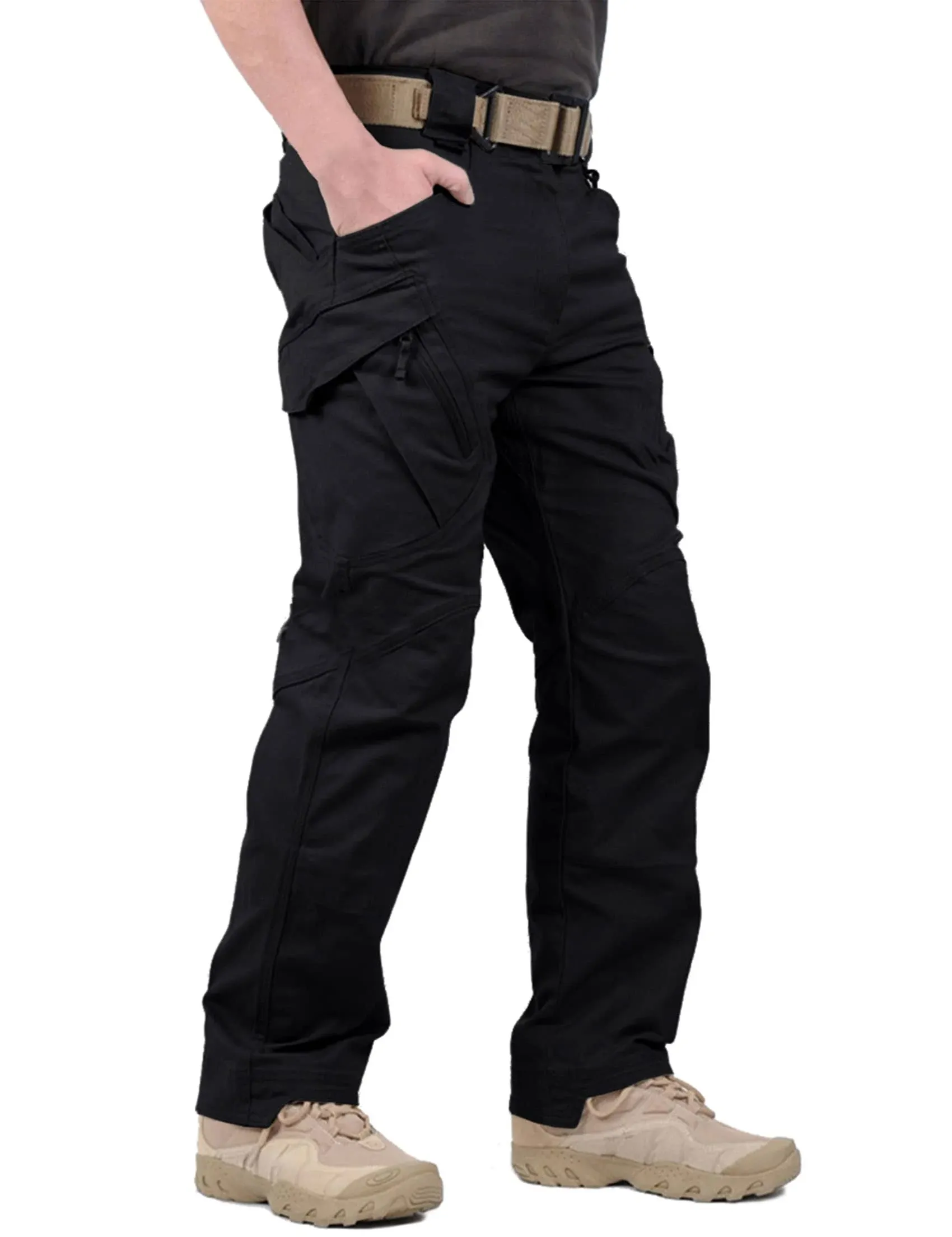 LABEYZON Mens Outdoor Work Military Tactical Pants Lightweight Rip-Stop Casual ...