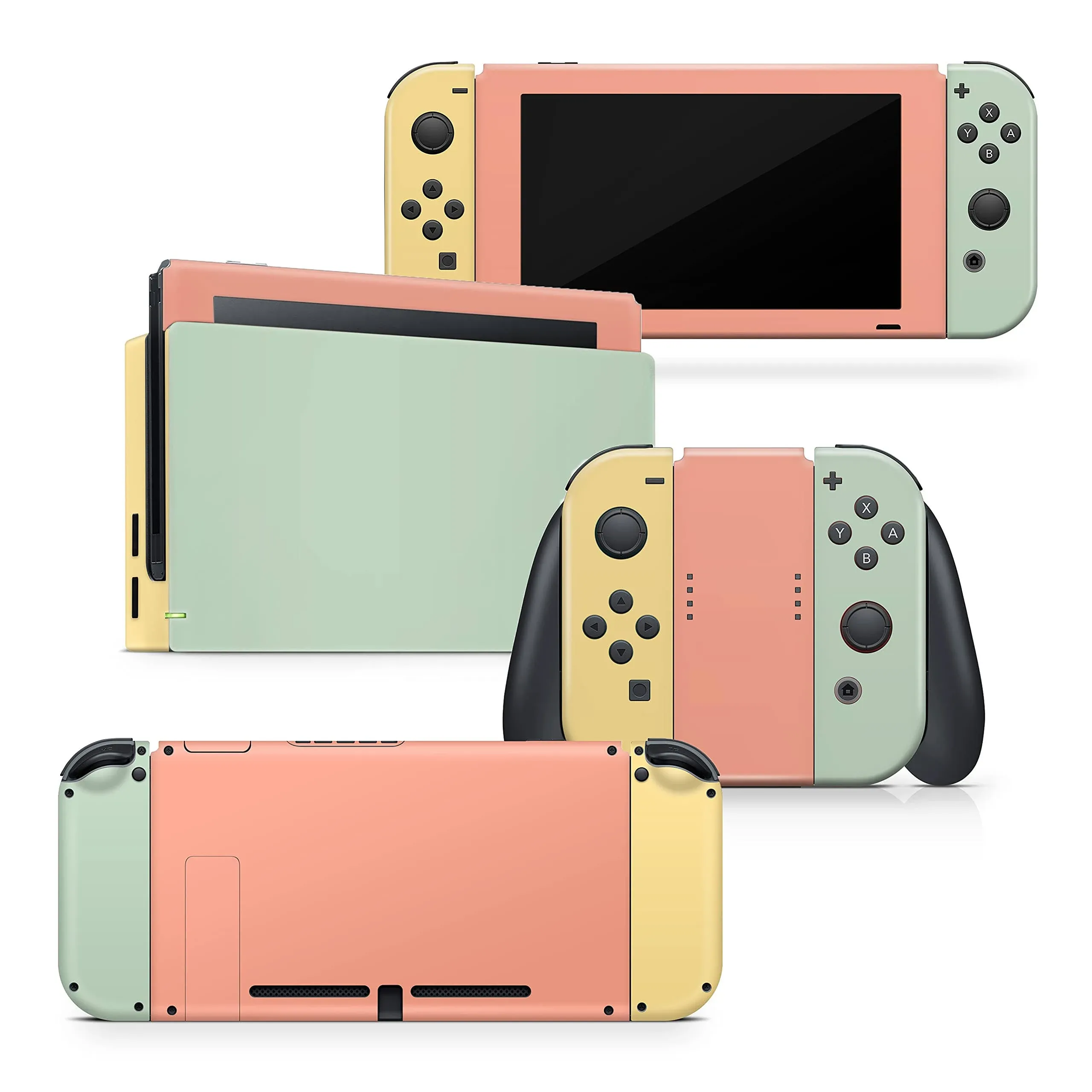 Color Blocking Skin Compatible with Nintendo Switch Green Colorwave Vinyl 3m