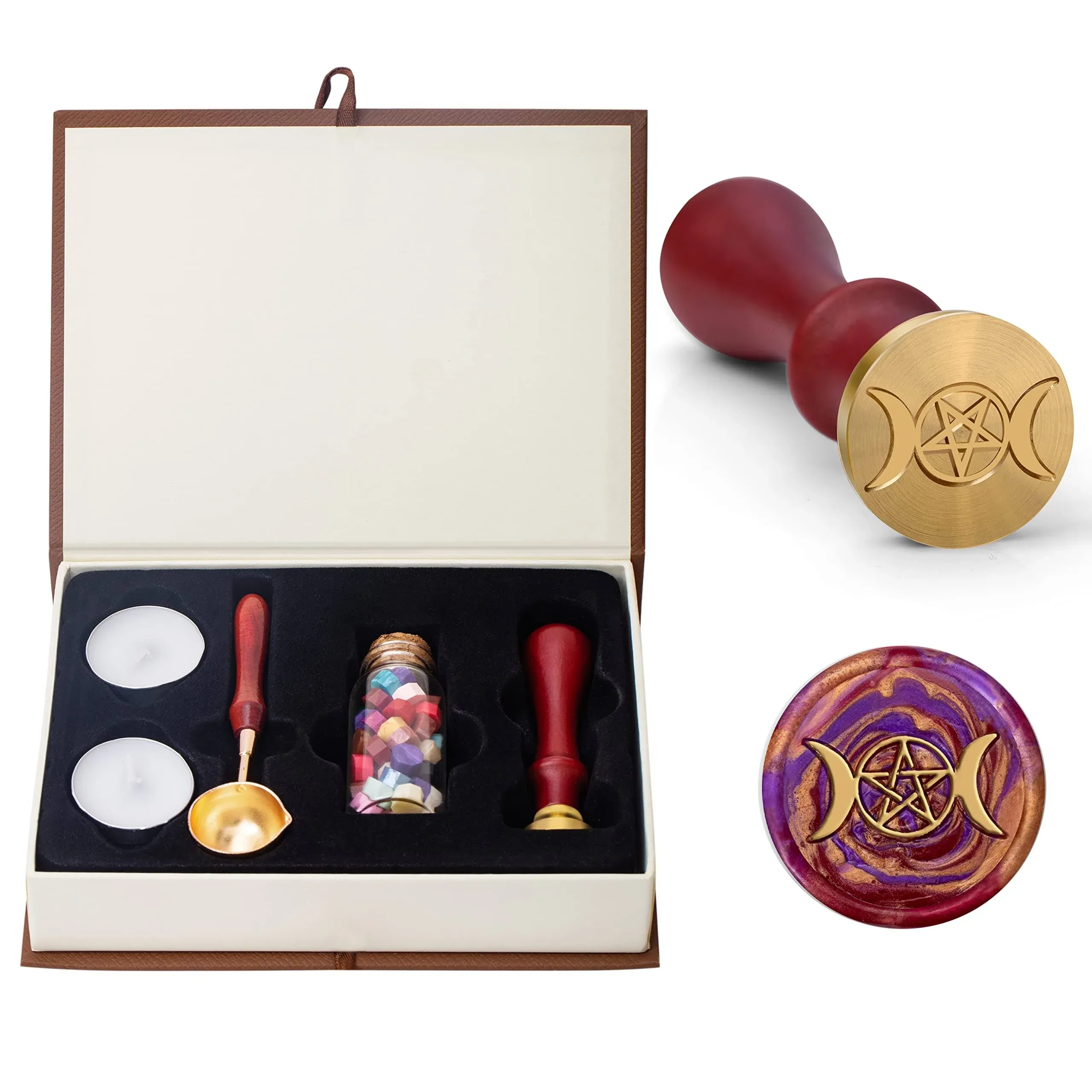 Triple Moon Goddess Wax Seal Stamp