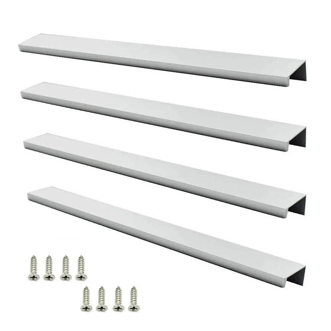 300mm/11.8&#034; Finger Edge Pull Concealed Handle For Home Kitchen Door Drawer Cabin