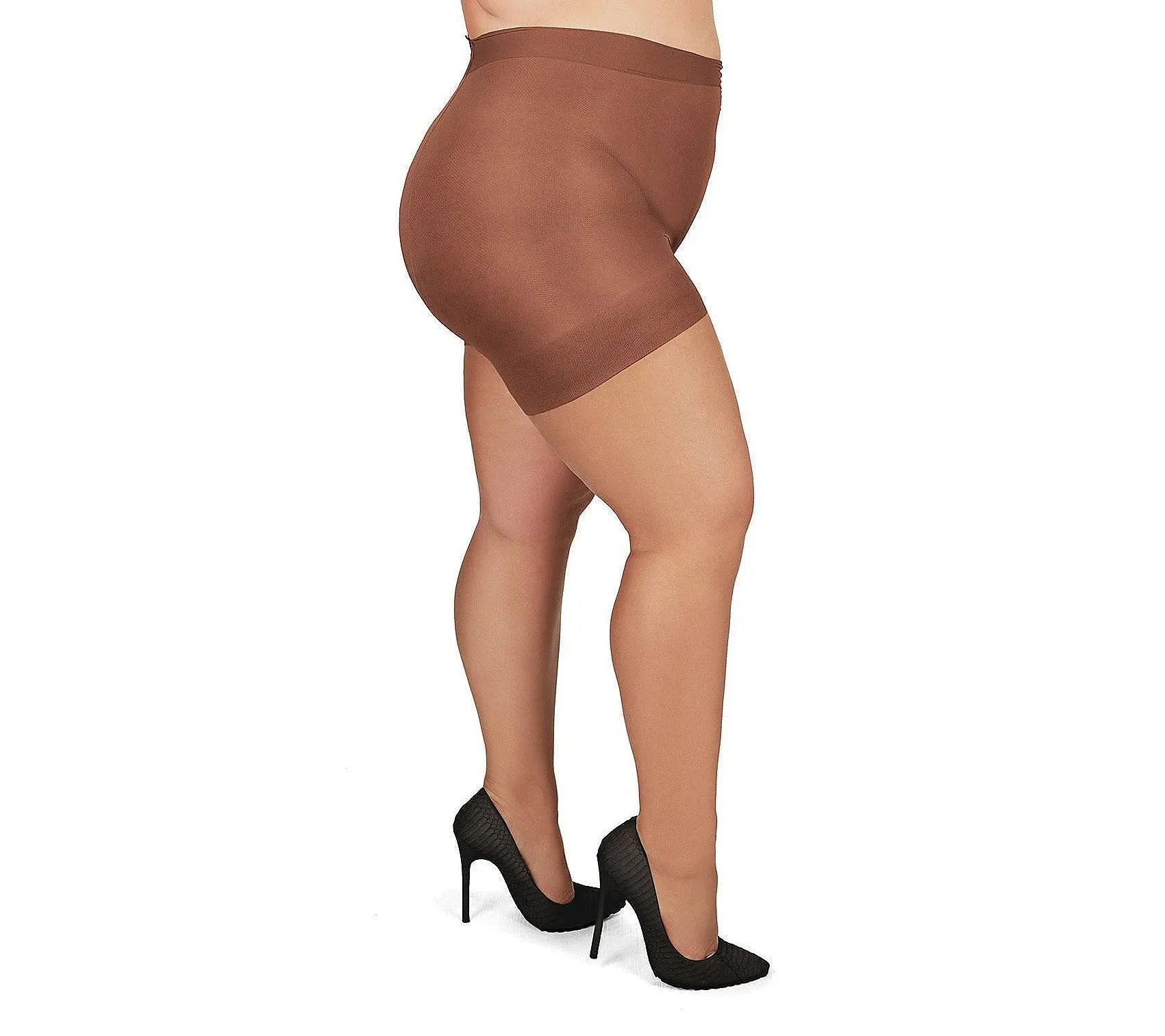 MeMoi Plus Size Curvy Ultra Sheer Control Top Pantyhose