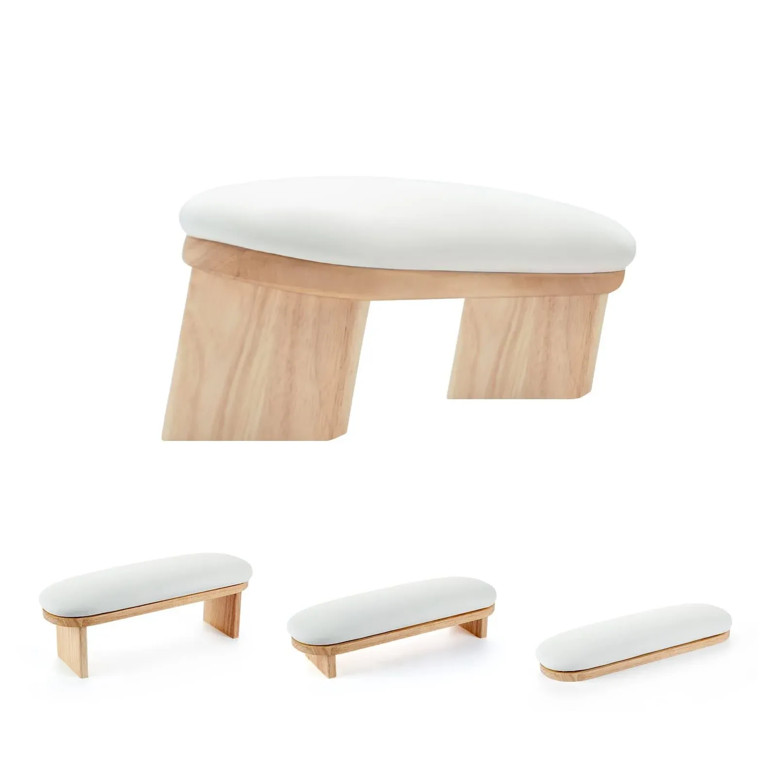 Adjustable Height Nail Arm Rest - Solid Wood, Ergonomic &amp; Comfortable Design