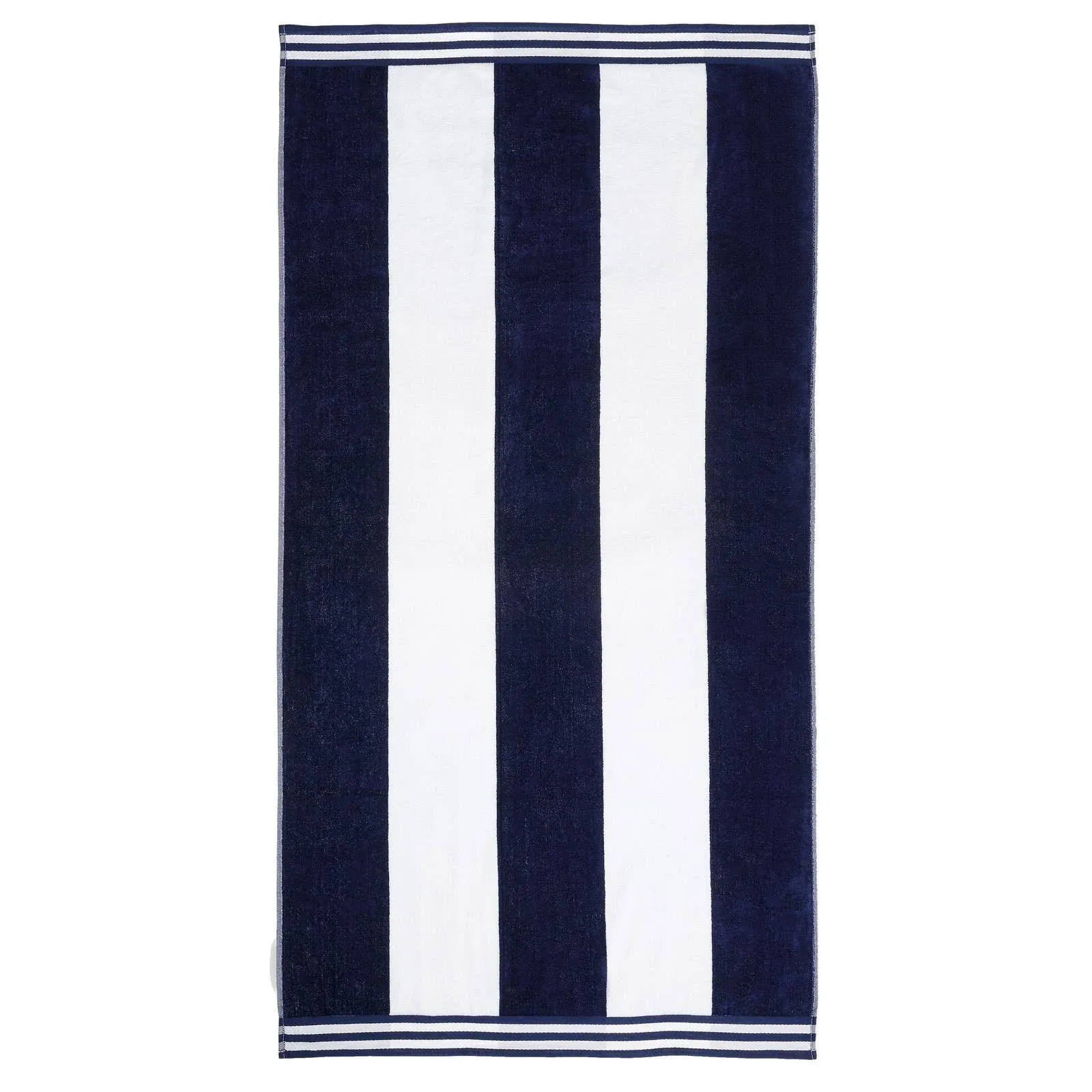 Superior Cabana Striped 2-Piece Oversized Cotton Beach Towel Set Mint Durable