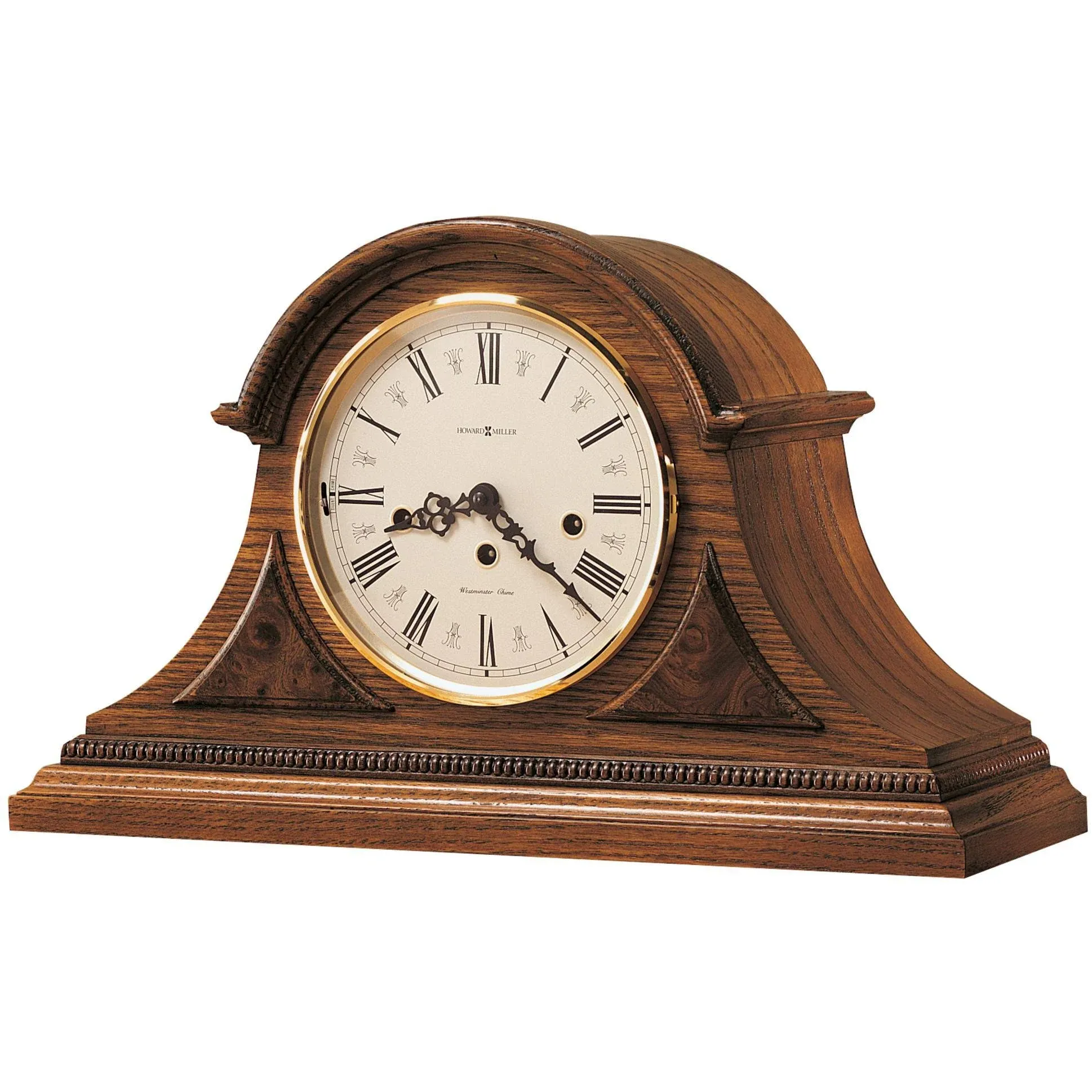 NEW Howard Miller Traditional Analog Wood Mantel Clock in Oak