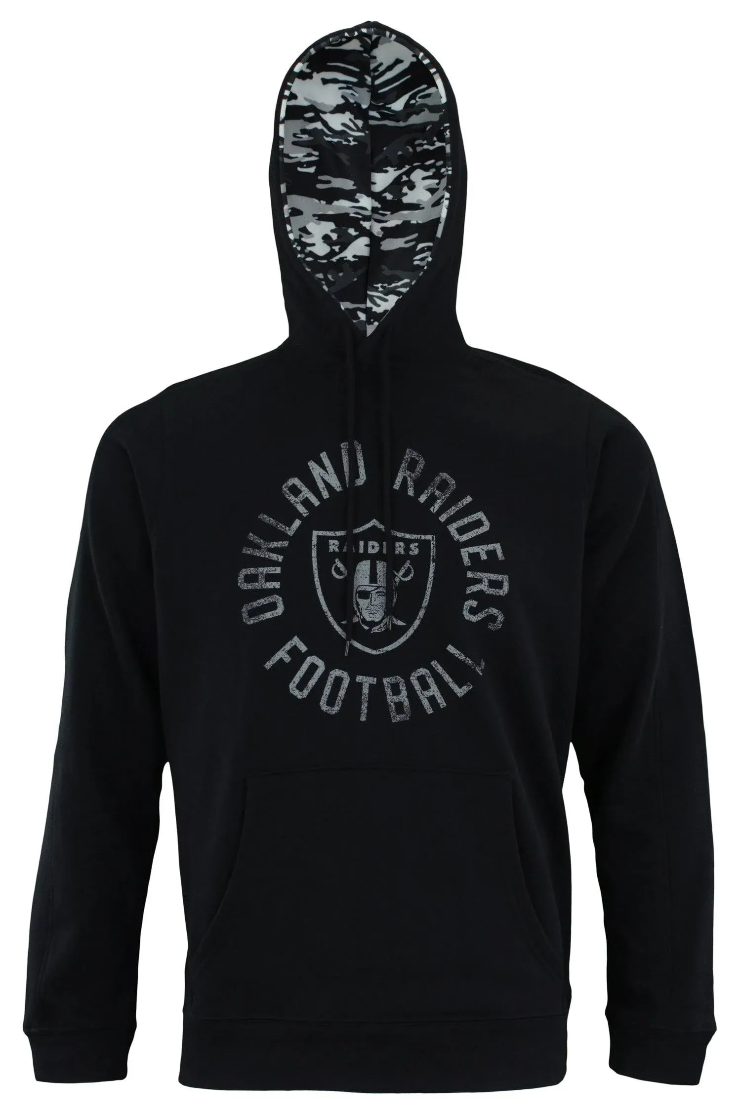 "Zubaz NFL Men's Oakland Raiders Camo Lined Pullover Hoodie - "