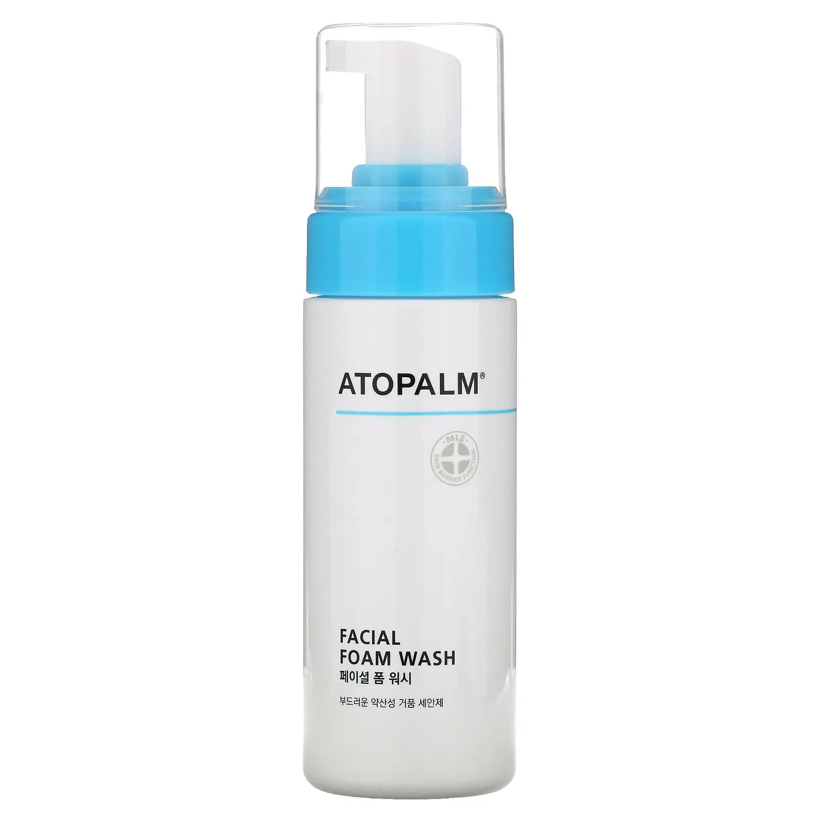 ATOPALM Facial Foam Wash, Gentle Baby Wash, Tear-Free, Sulfate-,Paraben-Free, pH Balanced, Hypoallergenic for Sensitive Skin, EWG Green Grade, Foaming Facial Cleanser, 5.07 Fl Oz, 150ml