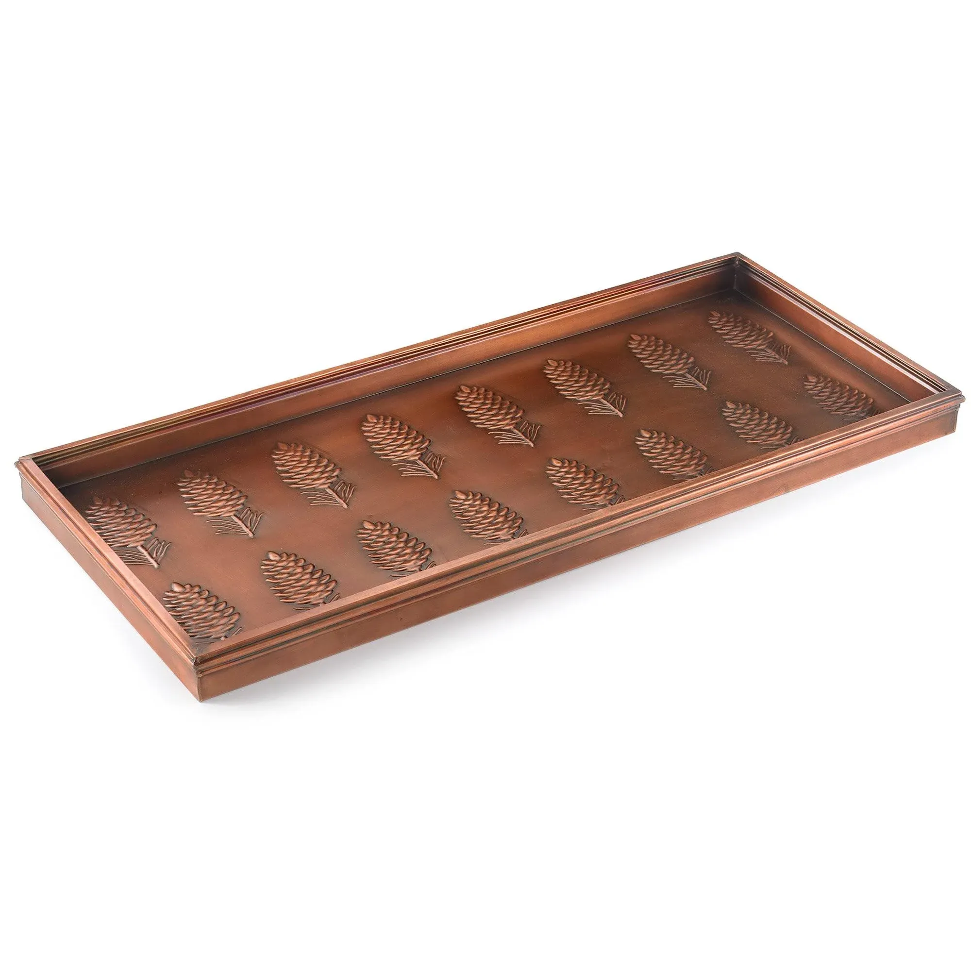 Good Directions 101VB Pine Cones Multi-Purpose, Shoes, Plants, Pet Bowls, and More, Copper Finish Boot Tray, Large: 34 inch