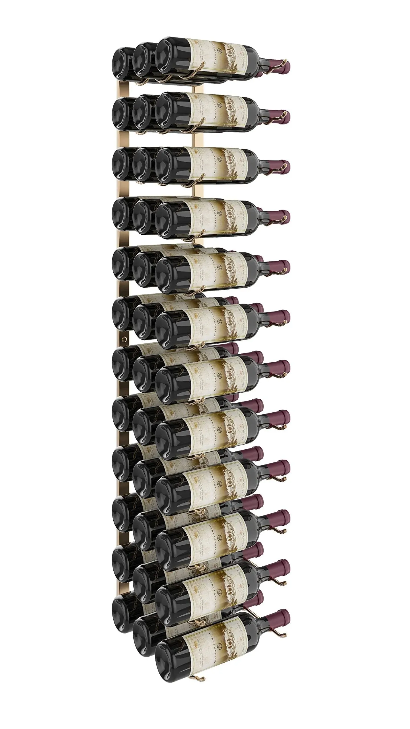 W Series 4ft Wall Mounted Wine Rack (36 bottles - Triple Depth)