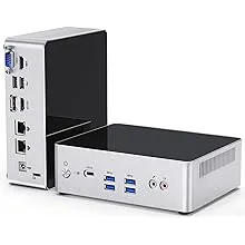 NEOSMAY MINI Desktop PC 13th Gen CPU i7-1360P(12C/16T)32GB DDR5(5200 MT/s)RAM 1TB NVME SSD WiFi 6 2x2.5Gbe LAN Thunderbolt 4 4 xQuad Display(HDMI x 2+DP+Type-C) 2 x m.2 2280 SSD Slot COM 44xUSB3.0