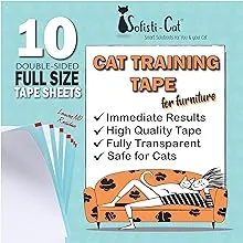 Sofisti - Cat Scratch Deterrent Tape for Furniture – 10 Double Sided Anti Scratching Sticky Tape - Cat Scratch Furniture Protector – Cat Training Tape Teaches Your Kitty Not to Scratch Your CouchSofisti - Cat Scratch Deterrent Tape for Furniture – 10 Dou