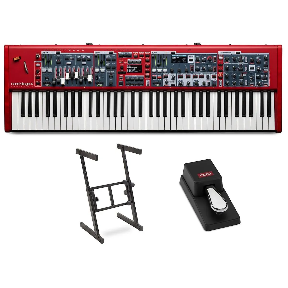 Nord Stage 4 73-Key Keyboard With Z Stand and Nord Single Pedal