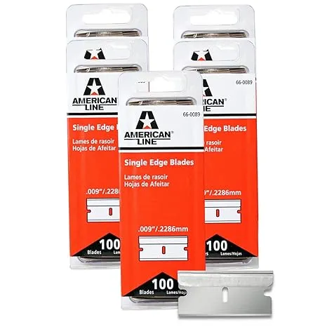 American Line Single Edge Razor Blades - 500 Blades - 009 Made of High Carbon ...