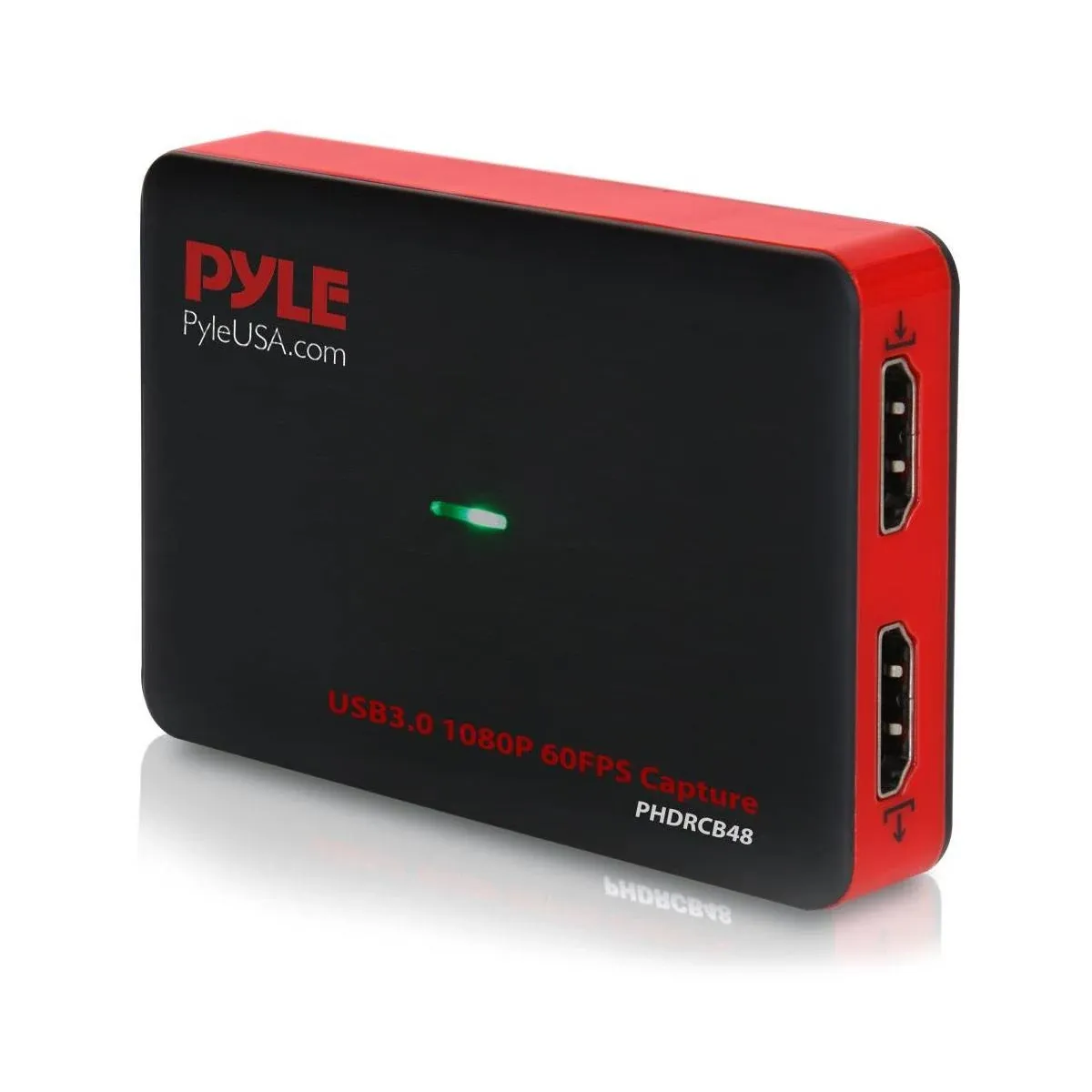 Pyle Video Game Capture Card Device with Video Recorder, HDMI Output, Full HD 1080P Live Streaming, USB, SD, PC, DVD, PS4, PS3, XBox One, XBox 360 and Wii - PHDRCB48