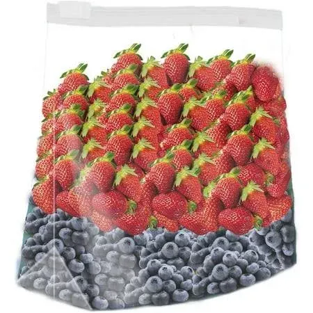 [ 10 Count ] Slider 2 Gallon Food Storage Freezer Bags, Stand & Expand Big ...