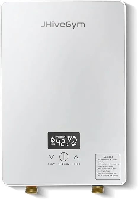 JHiveGym ZSQXRSQ-JR-01B - Tankless Water Heater, Black