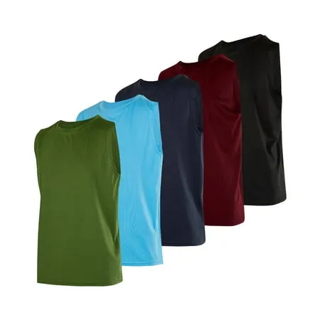 5 Pack: Boys Dry-Fit Active Athletic Performance Tank Top