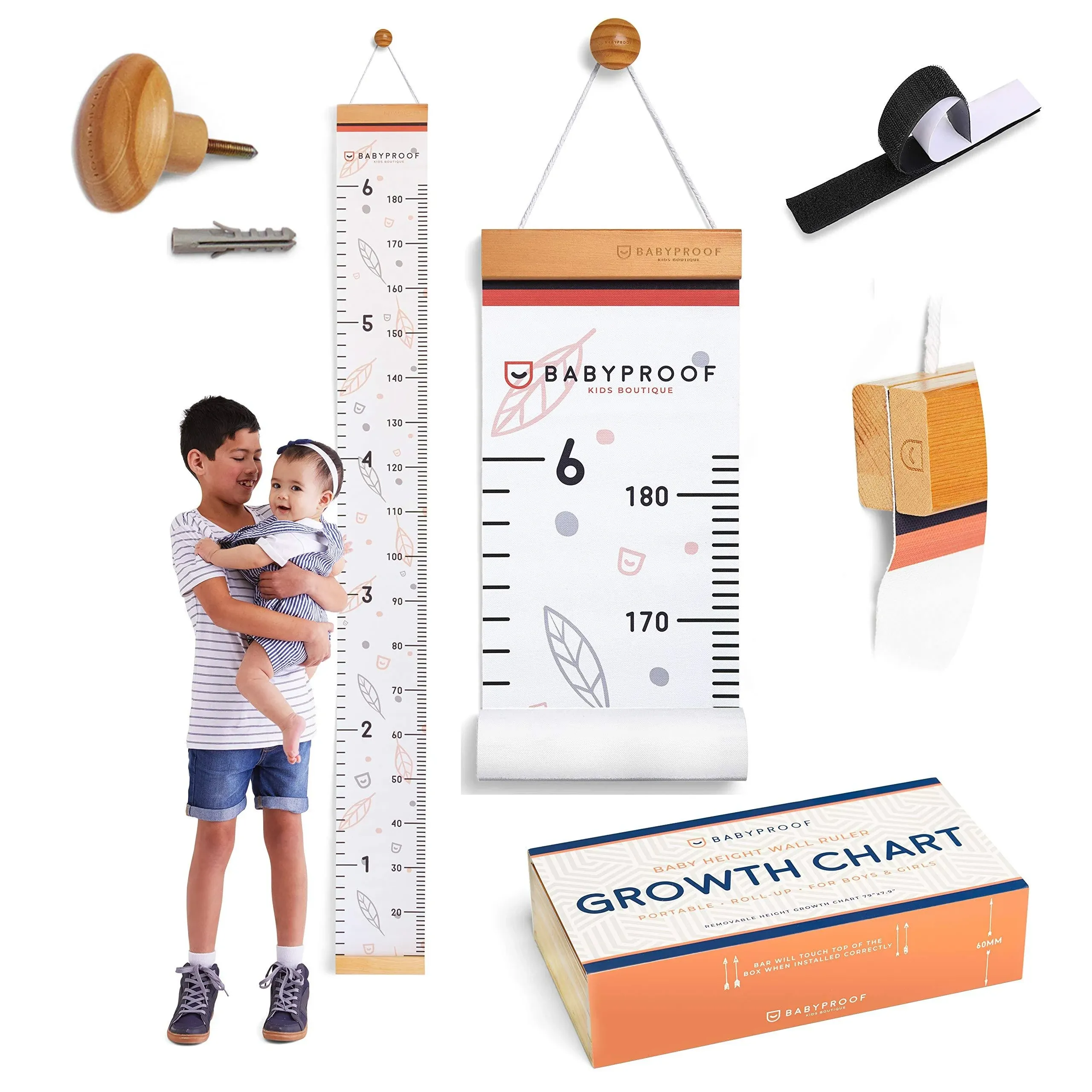 Growth Chart for Kids by Baby Proof - Measuring Height Chart and Kids Decor ...