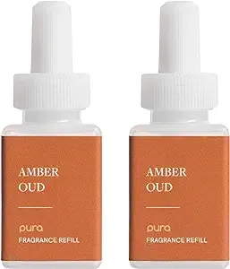 Pura - Fragrance for Smart Home Air Diffusers - Room Freshener - Aromatherapy Scents for Bedrooms & Living Rooms - Odor Eliminator - 2 Pack - Amber Oud