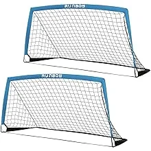 Bentism 12x6 ft Portable Soccer Goal Kids Soccer Net Carry Bag Backyard Training ...