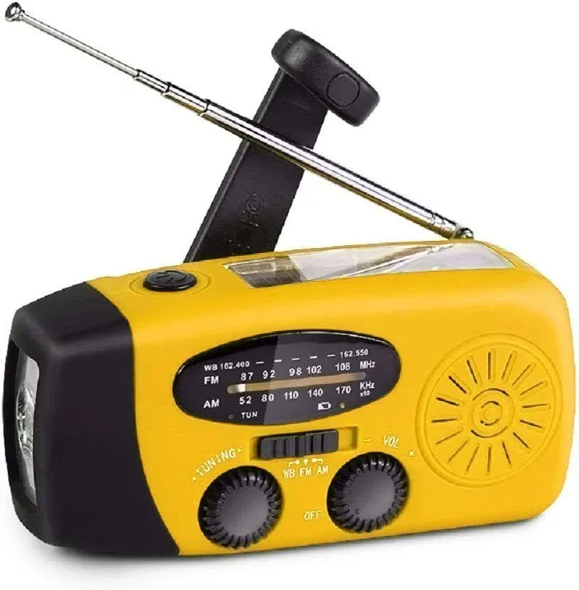 Portable Solar Emergency Weather Radio 2021 Newest Upgrade Hand Crank AM/FM NOAA ...