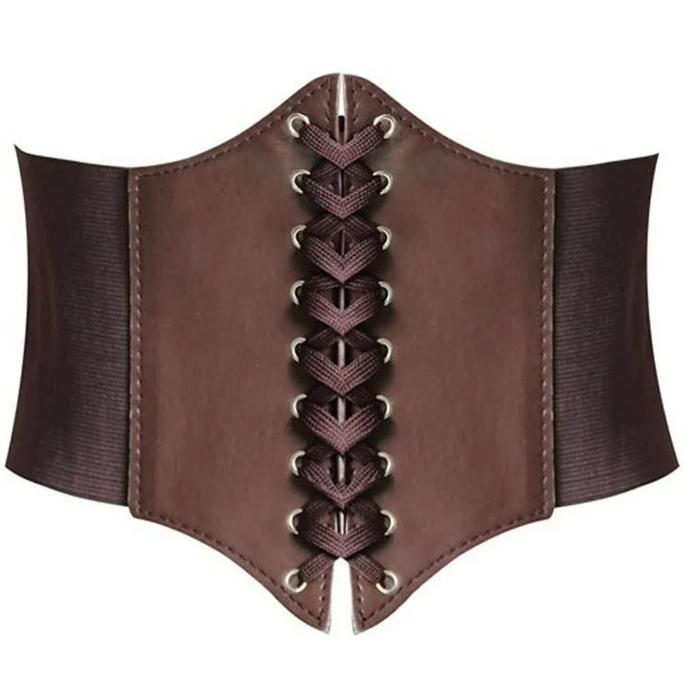 Hanerdun Lace-Up Corset Elastic Cinch Belt