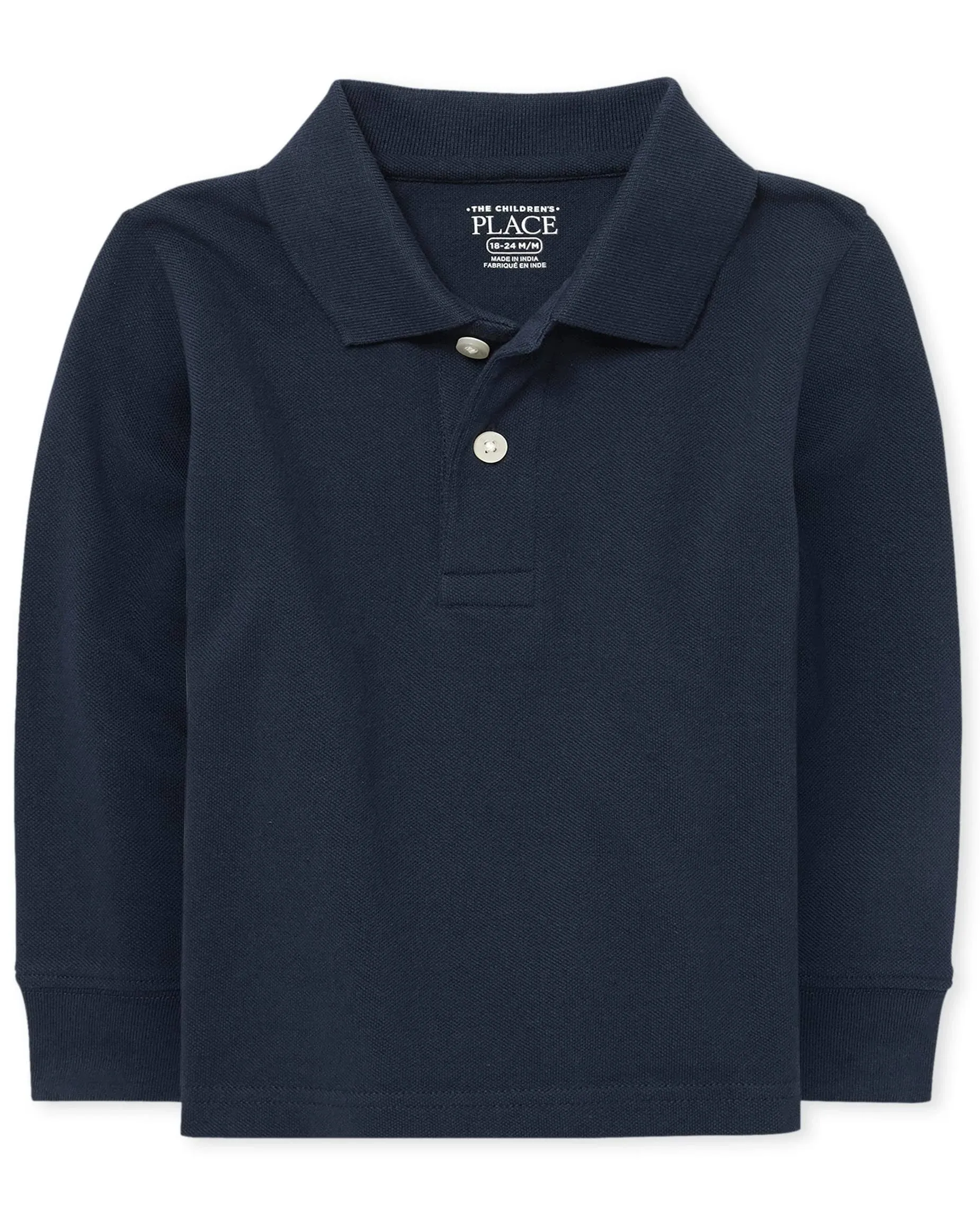 Toddler Boys Uniform Pique Polo - Blue