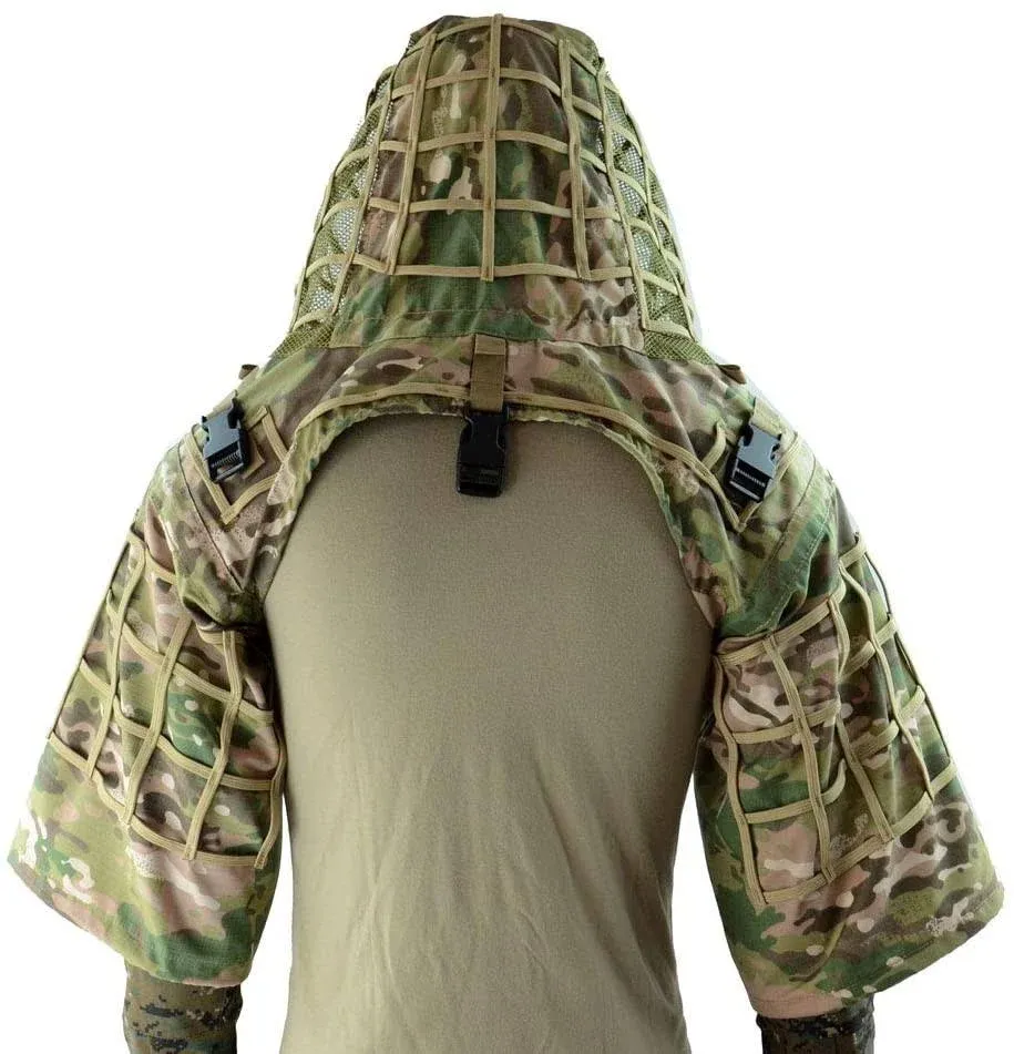 LytHarvest Sniper Ghillie Suit Foundation, Ripstop, Camouflage Tactical Ghillie Hood