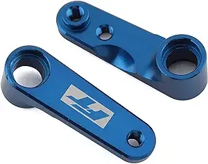 Team Associated - RC10B6.4 FT Steering Bellcranks, Blue Aluminum - 91983