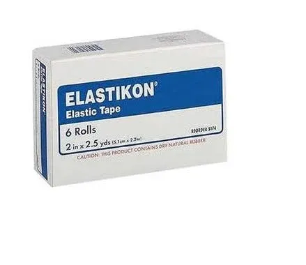 Elastikon Elastic Tape, Excellent Adhesion, 4 X 2.5yds, 6/Box