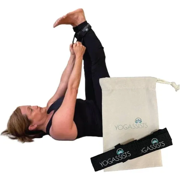  Stretch Straps for Yoga &amp; Stretching - Increase Reach &amp; Hold Poses Longer - 