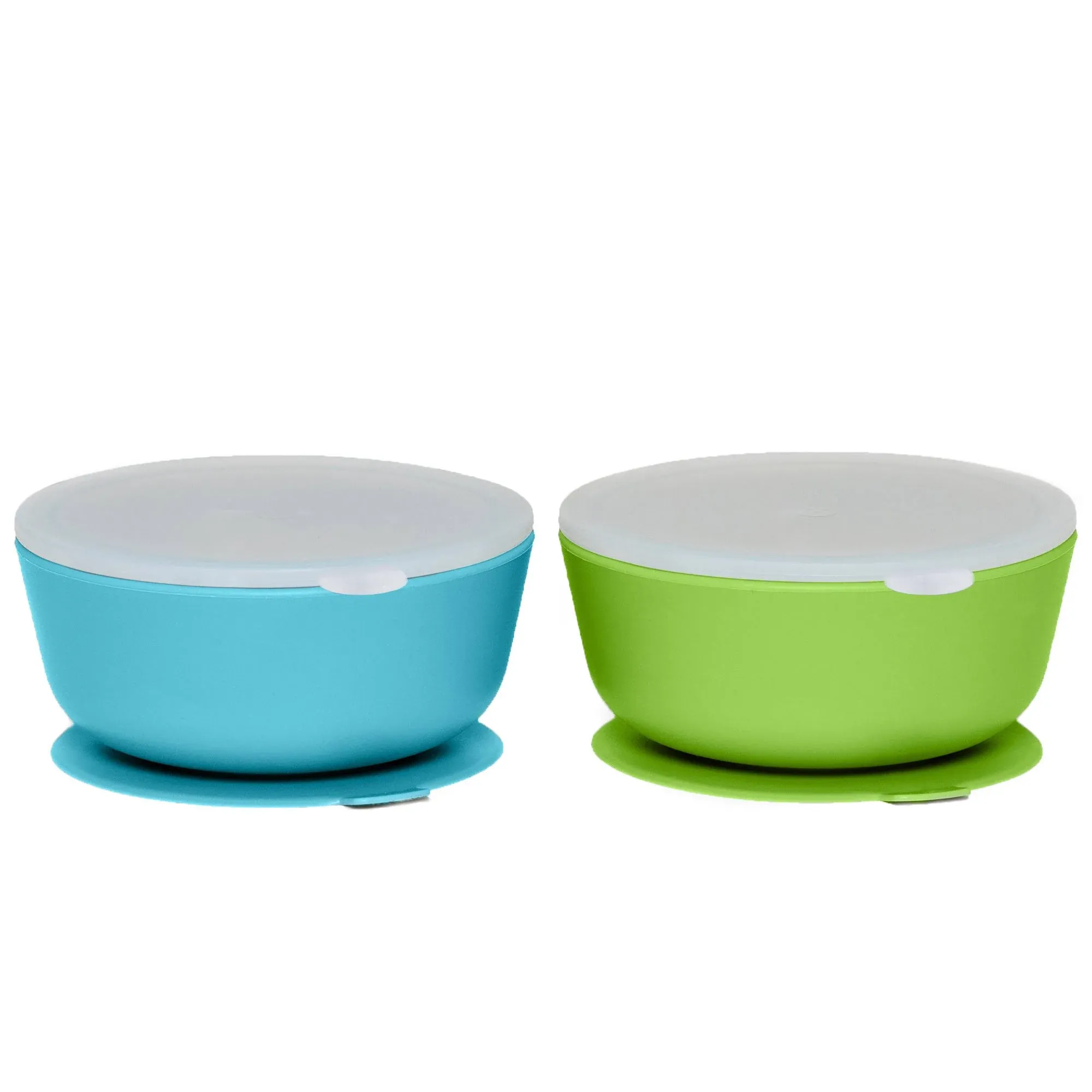 WeeSprout Silicone Suction Bowls for Babies Leakproof Silicone Lids, Durable