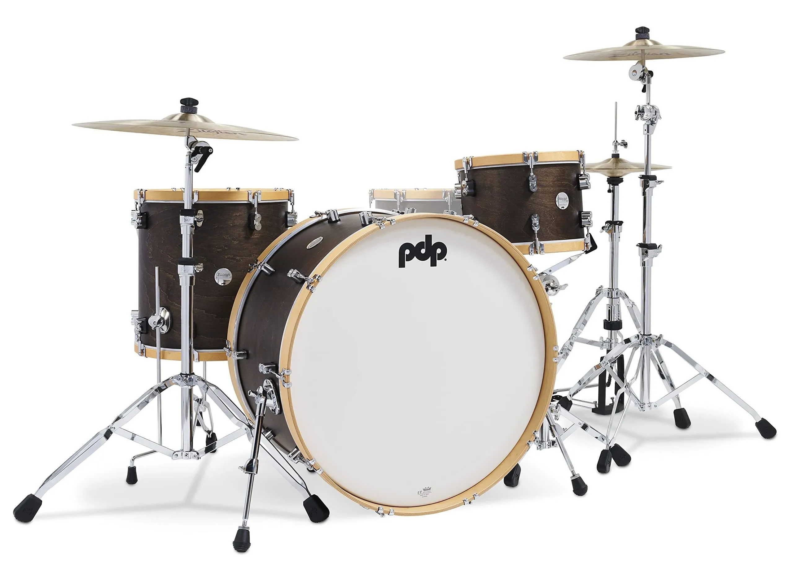 PDP Concept Classic Series 3-Piece Maple Shell Pack - Walnut with Natural Hoops