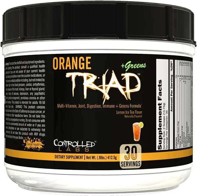 Controlled Labs Orange Triad + Greens Lemon Ice Tea