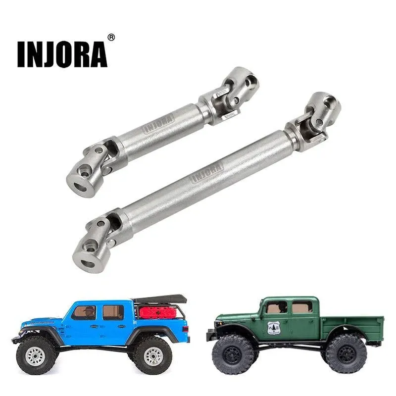 INJORA Stainless Steel Drive Shafts with D Shaped Hole for SCX24 Gladiator Power ...