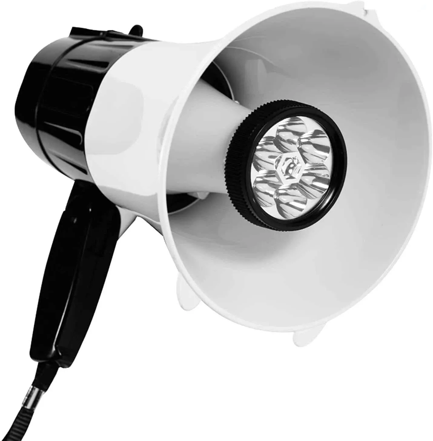 5Core Megaphone Bullhorn Speaker 30W LED Bull Horn Battery Power Cheer Megafono 800 Yard