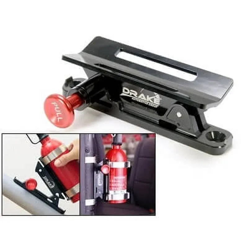 Universal Black Billet Quick Release Fire Extinguisher Mount Car Truck UTV Boat