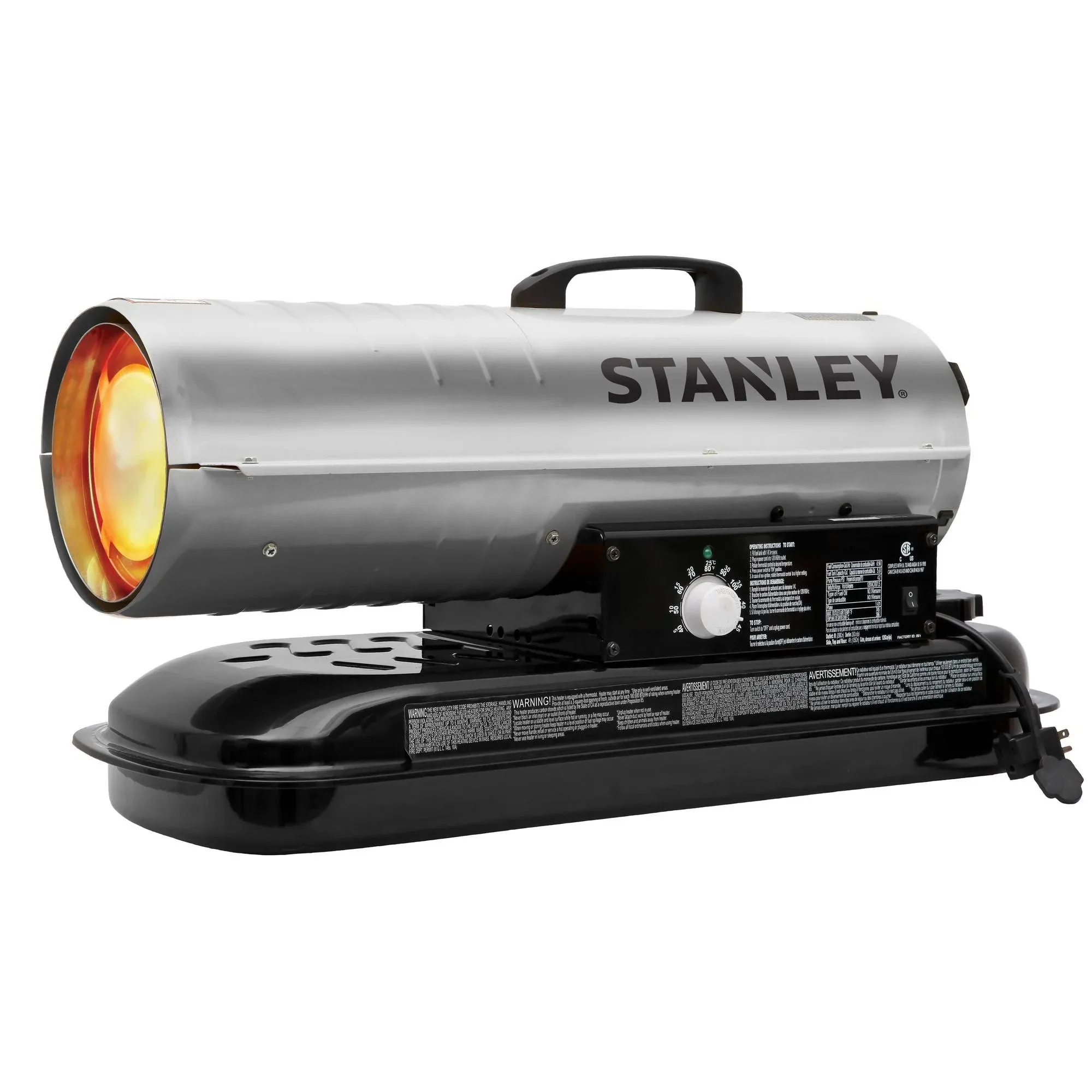 STANLEY 80,000 BTU Kerosene/Diesel Forced Air Heater with Thermostat