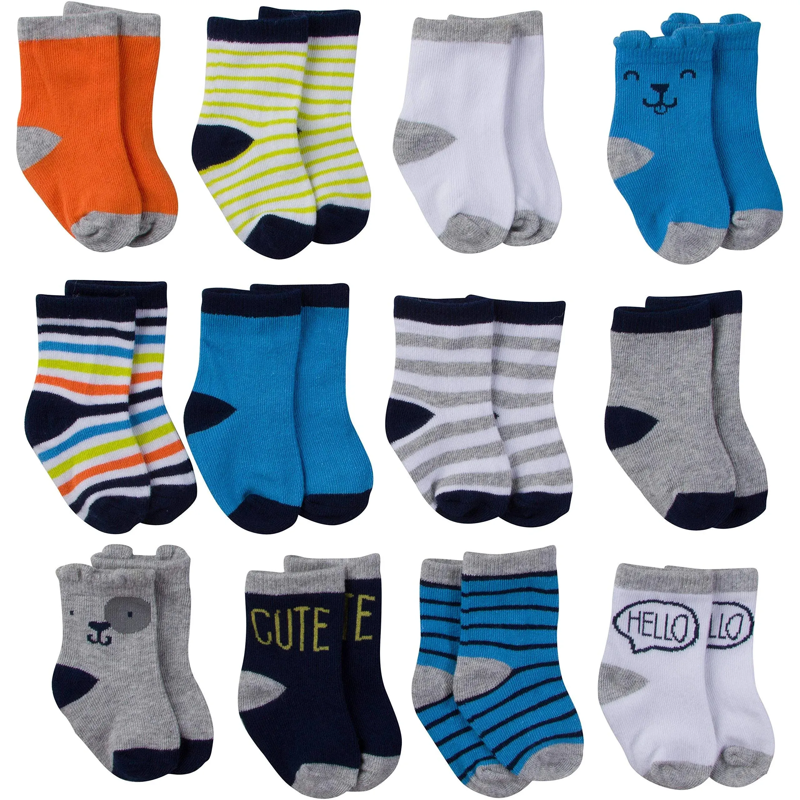 Onesies Brand Unisex Baby 12-Pair Bootie Socks