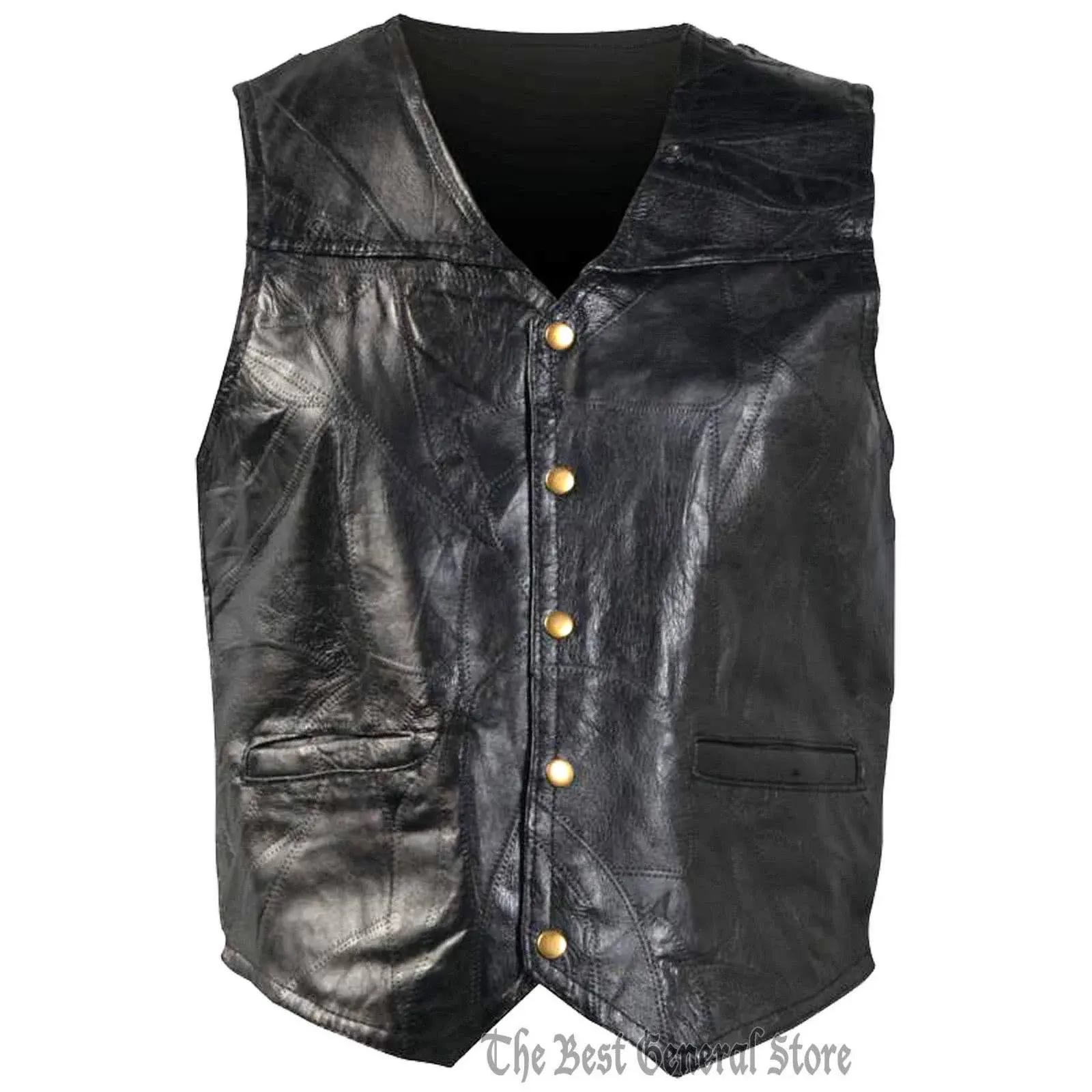 Men's Buffalo Leather Motorcycle Casual Vest