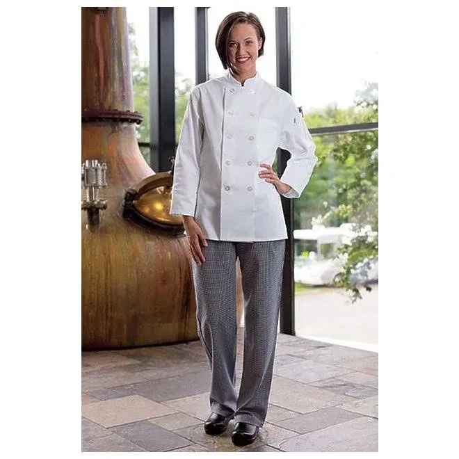 Uncommon Chef 4101 Women's Houndstooth Customizable Chef Pants - M