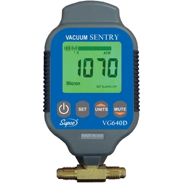 Supco VG640D Vacuum Gauge,Digital,0 to 19000 Microns