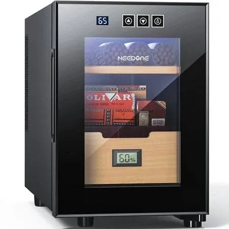 Needone 16L Cigar Humidor, Electric Cigar Cabinet with optics-Temp Heating (100 ...