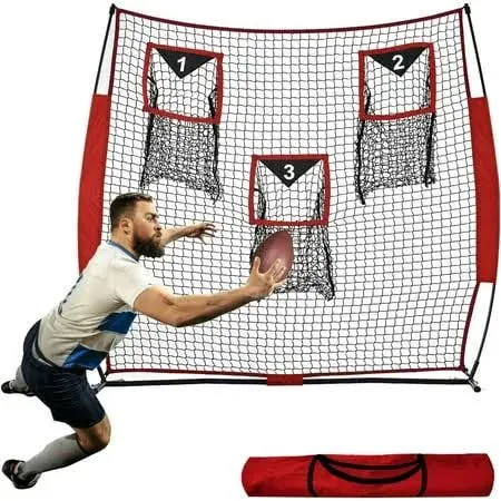 Kapler Football Kicking Net for Kicker Punting and Kicking Practice Net Kicking Training Equipment Easy to Assemble Frame Suitable for Indoor & Outdoor Use