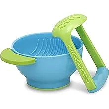 Nuk Mash & Serve Baby Food Masher, Blue/Green