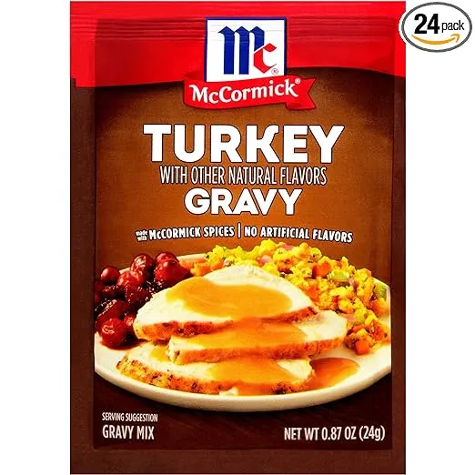 McCormick Turkey Gravy Mix, 0.87 oz (Pack of 24)