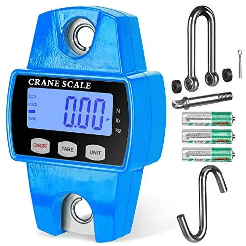 Digital Hanging Scale 660 LB 300 KG - Professional Heavy Duty Waterproof Fish Scale - Portable Durable Crane Scale for Luggage Weight Suitcase Hunting Farm Bike Bow Fish Weight Fishing Scale