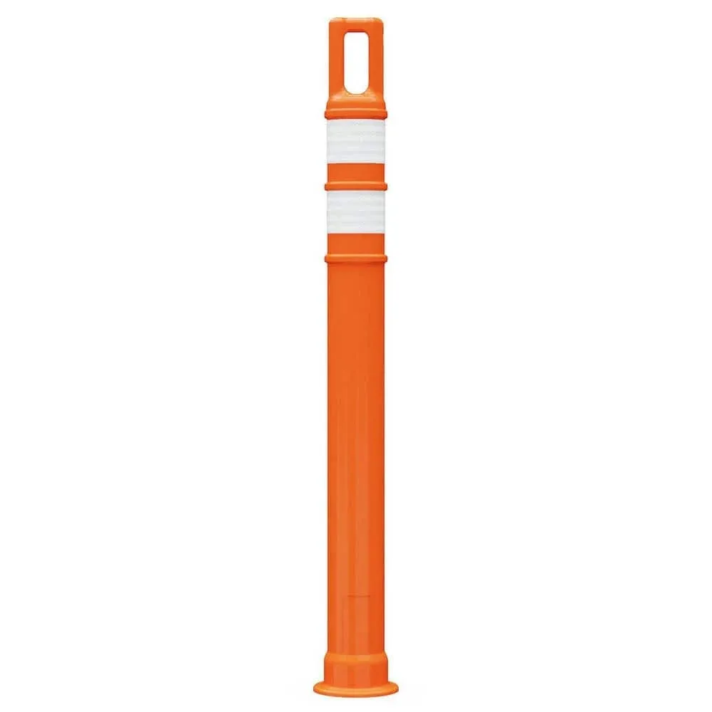 45"" Orange Polyethylene Delineator Post"