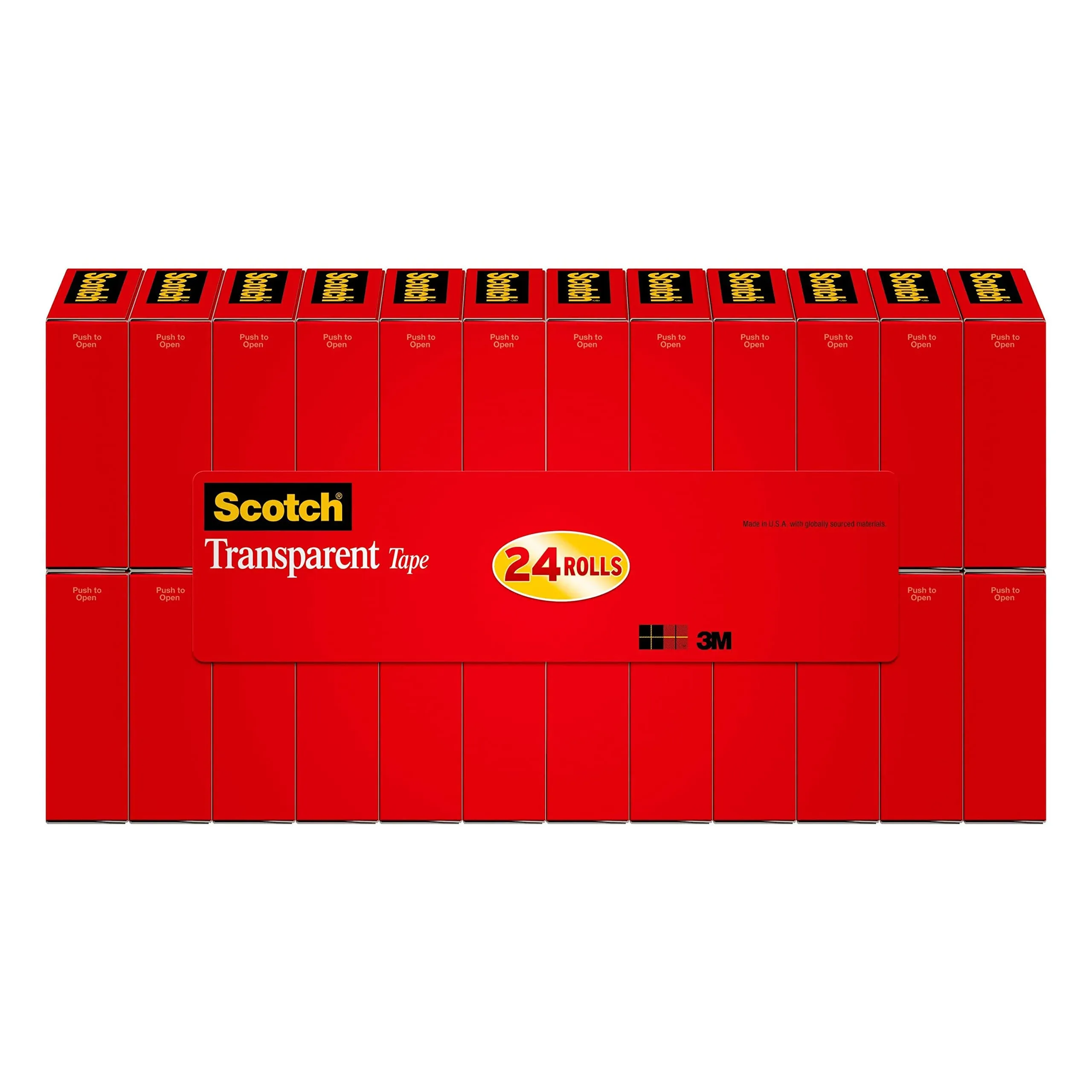 Scotch Transparent Tape, 3/4 in x 1000 in, 24 Boxes (600K24)