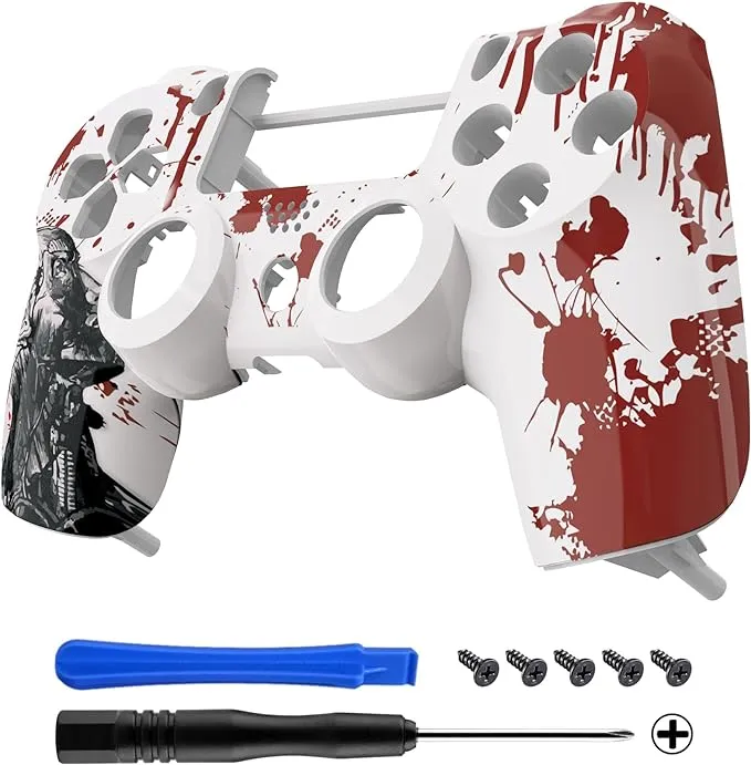 eXtremeRate Zombie Blood Patterned Repair Top Shell for PS4 Pro Slim Controller (CUH-ZCT2 JDM-040 JDM-050 JDM-055) - SP4FT14